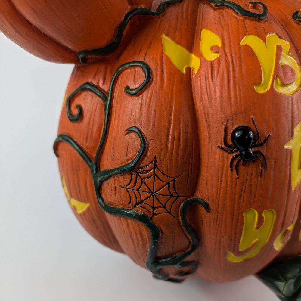 Mickey Mouse Halloween Pumpkin Lighted 2014 Disney Parks Excl Haunted Mansion - Picture 6 of 16